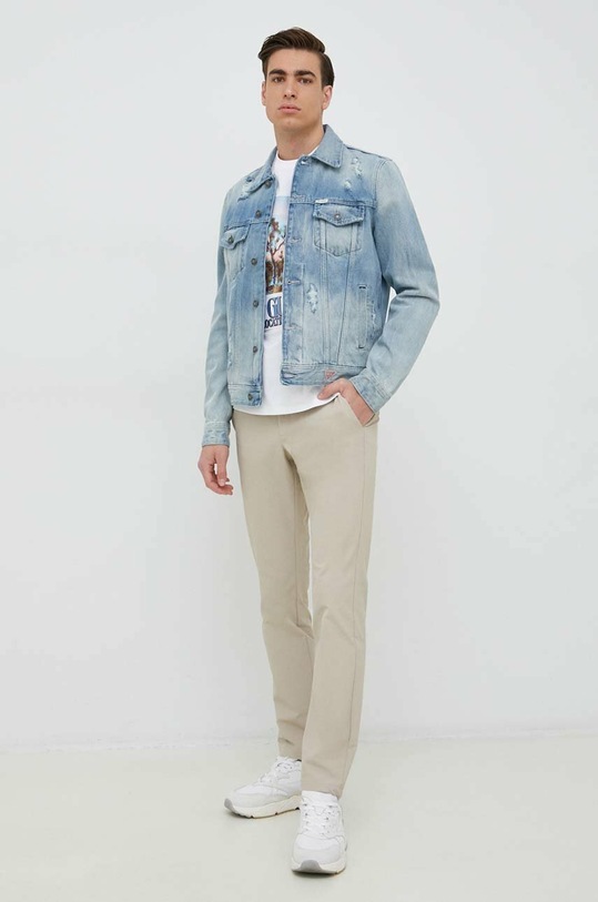 Guess kurtka jeansowa DILLON M2GXN1.D4HW4 niebieski SS23