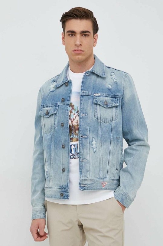 Guess kurtka jeansowa DILLON niebieski M2GXN1.D4HW4