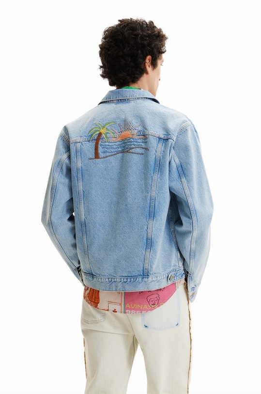 Desigual geacă din denim 23SMED07 albastru SS23