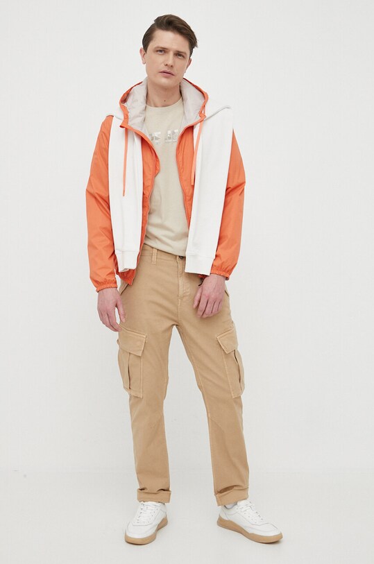 United Colors of Benetton kurtka 2VDWUN01X.12Y pomarańczowy SS23