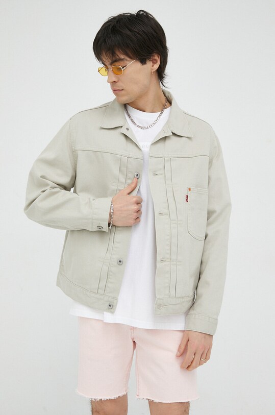 Levi's geacă din denim necaptusit bej A3174.0007