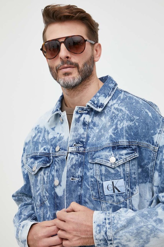 Τζιν μπουφάν Calvin Klein Jeans μπλε J30J322762.PPYX
