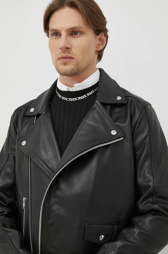 Bruuns Bazaar ramoneska skórzana Paris czarny BBM1523