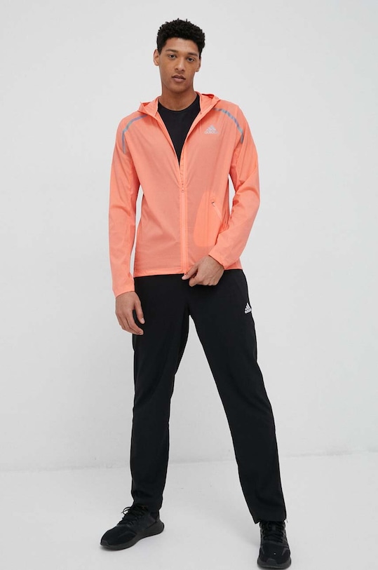adidas Performance jachetă de alergare Marathon IB8952 portocaliu SS23