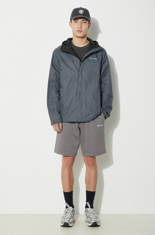 Turistická bunda Columbia Watertight II 1533898 sivá SS25