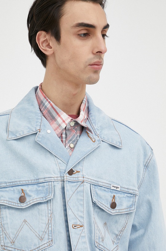 Džínová bunda Wrangler modrá W45973Y94