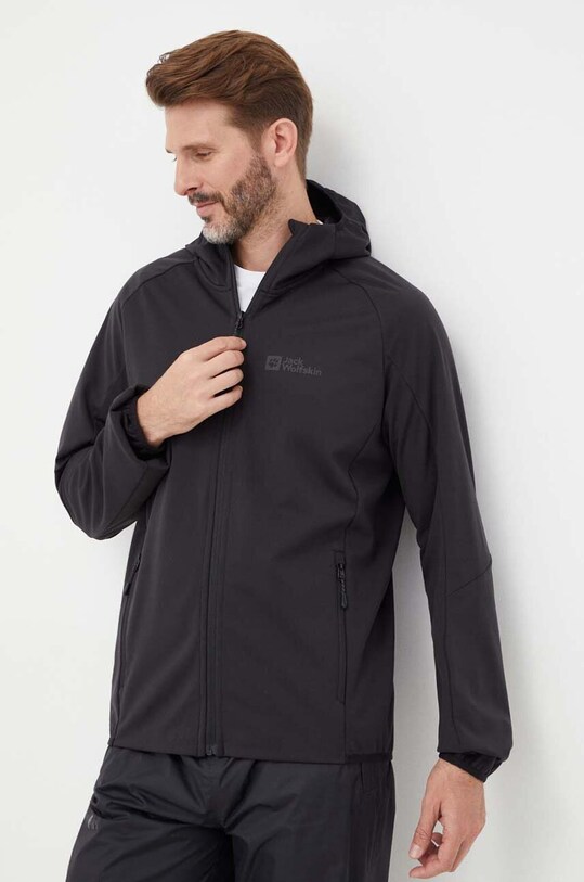Jack Wolfskin kurtka outdoorowa Feldberg Hoody pozostałe czarny 1306922