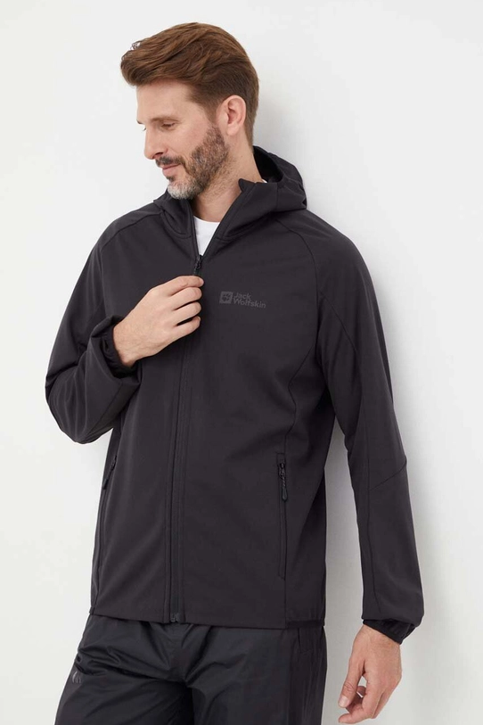 Jack Wolfskin kurtka outdoorowa Feldberg Hoody pozostałe czarny 1306922