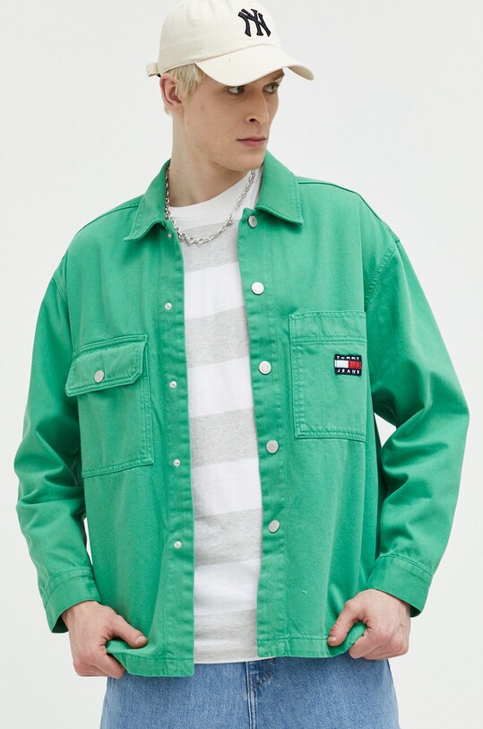 Дънково яке Tommy Jeans зелен DM0DM16529.PPYX