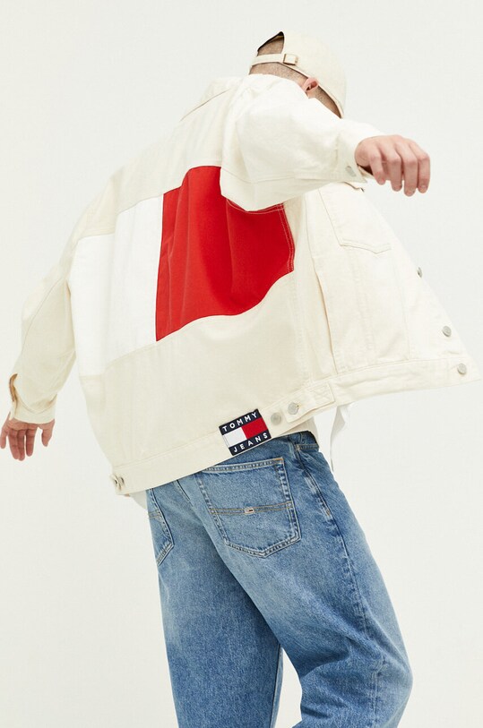 Дънково яке Tommy Jeans без качулка бежов DM0DM16180.PPYX