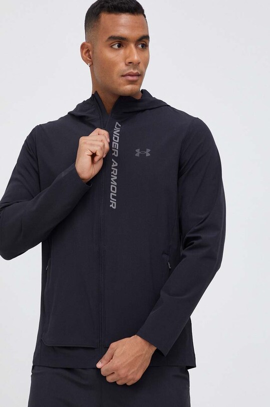 Under Armour jachetă de alergare OutRun The Storm necaptusit negru 1376794