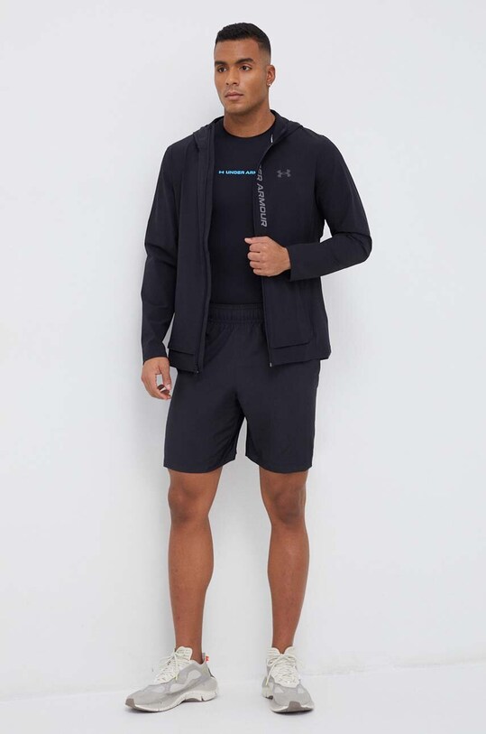 Under Armour jachetă de alergare OutRun The Storm 1376794 negru SS25