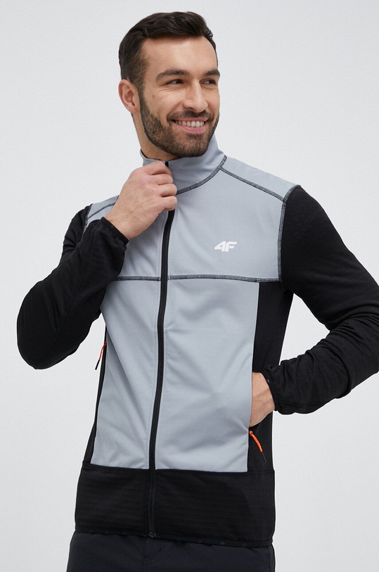 Outdoorová bunda 4F nezateplené šedá 4FSS23TTJAM058