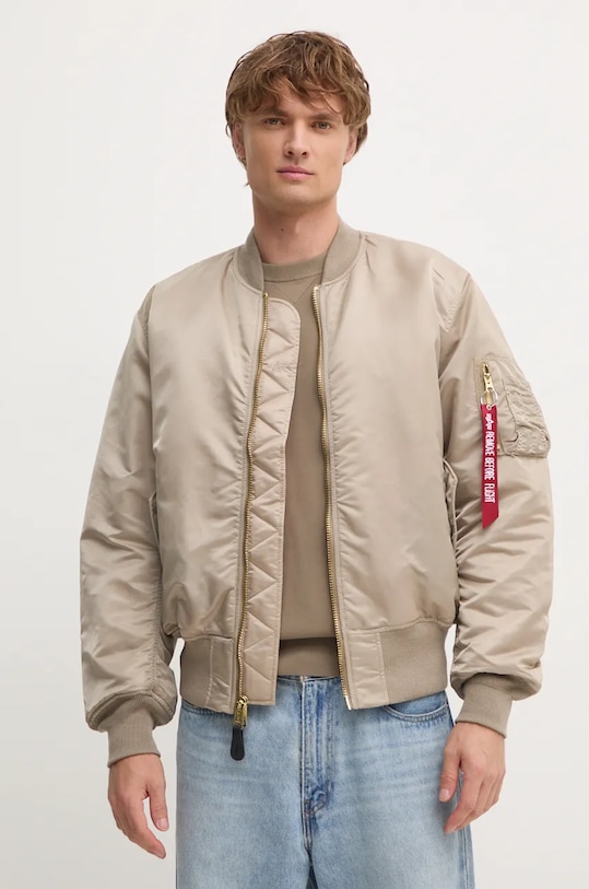 Alpha Industries geaca bomber cu captuseala bej 100101.03