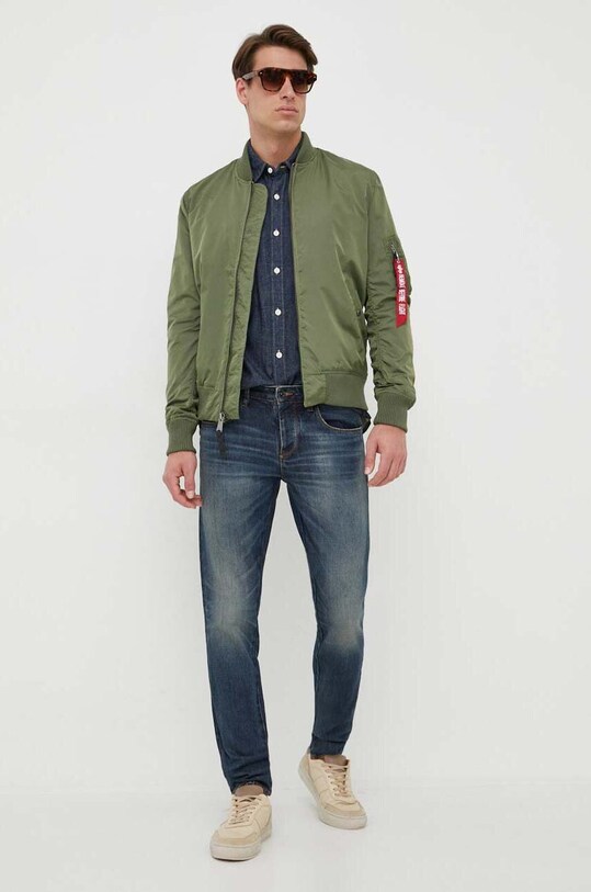Куртка-бомбер Alpha Industries MA-1 TT 191103.01 зелёный SS23