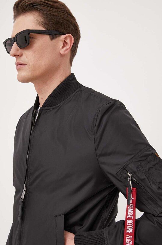 Куртка-бомбер Alpha Industries MA-1 TT с подкладкой чёрный 191103.03