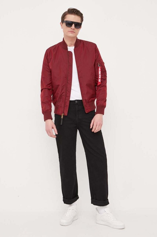 Alpha Industries bomber jacket 191103.184 maroon SS23
