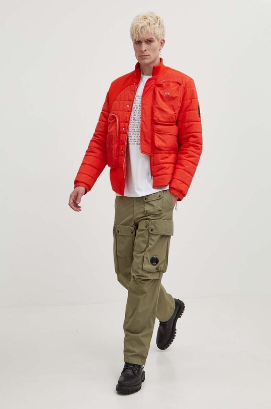 Bunda A-COLD-WALL* Asymmetric Padded Jacket ACWMO154 červená SS23