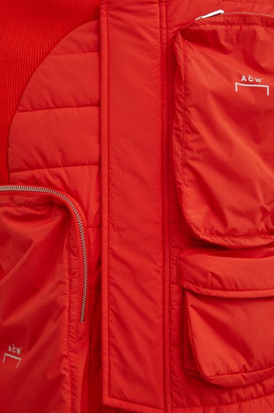 Bunda A-COLD-WALL* Asymmetric Padded Jacket ACWMO154 červená