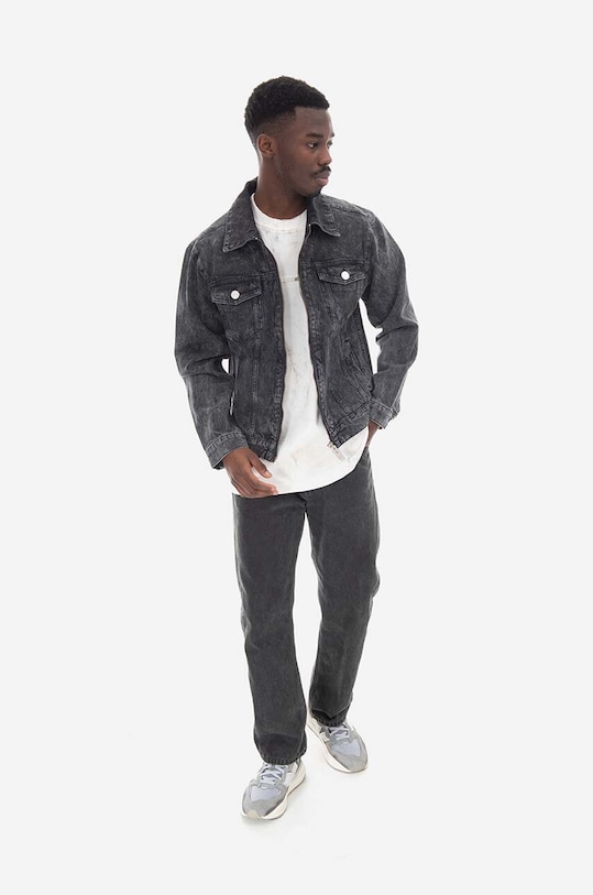 Rifľová bunda Han Kjøbenhavn Zip Denim Jacket M-132523-212 M.132523 čierna SS23