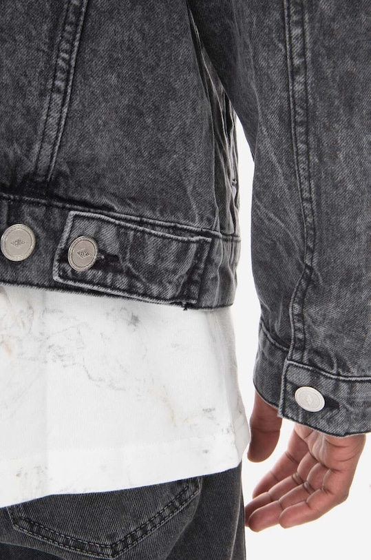 Rifľová bunda Han Kjøbenhavn Zip Denim Jacket M-132523-212 M.132523 čierna