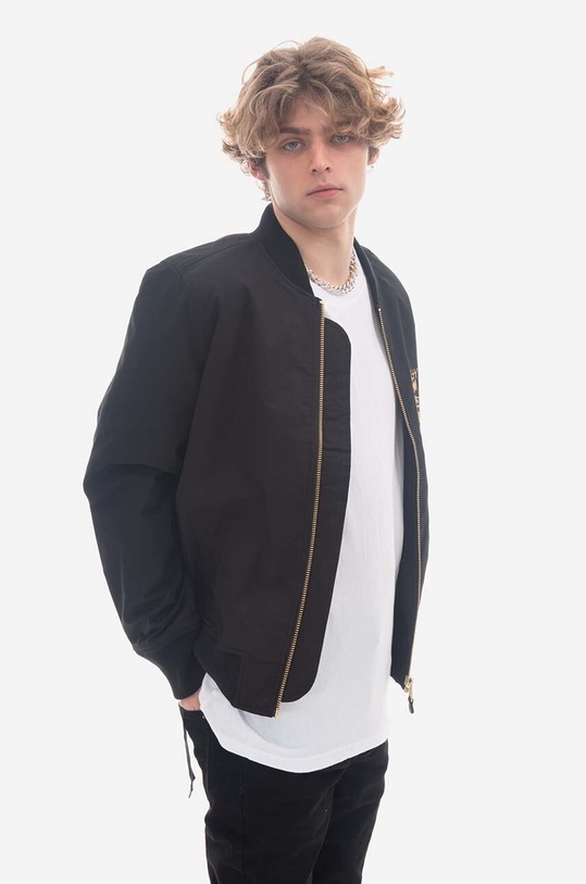KSUBI kurtka bomber bez kaptura czarny MRHC22JK01