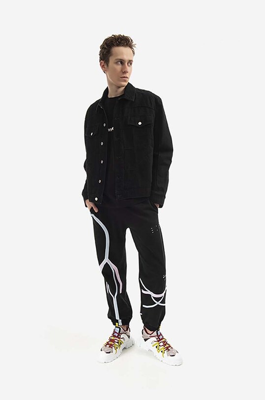 MCQ geacă din denim Muscle 677920RRR211000 negru SS23