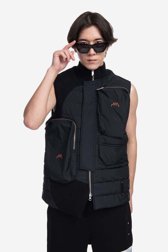 A-COLD-WALL* bezrękawnik Asymmetric Padded Gilet bez kaptura czarny ACWMO142