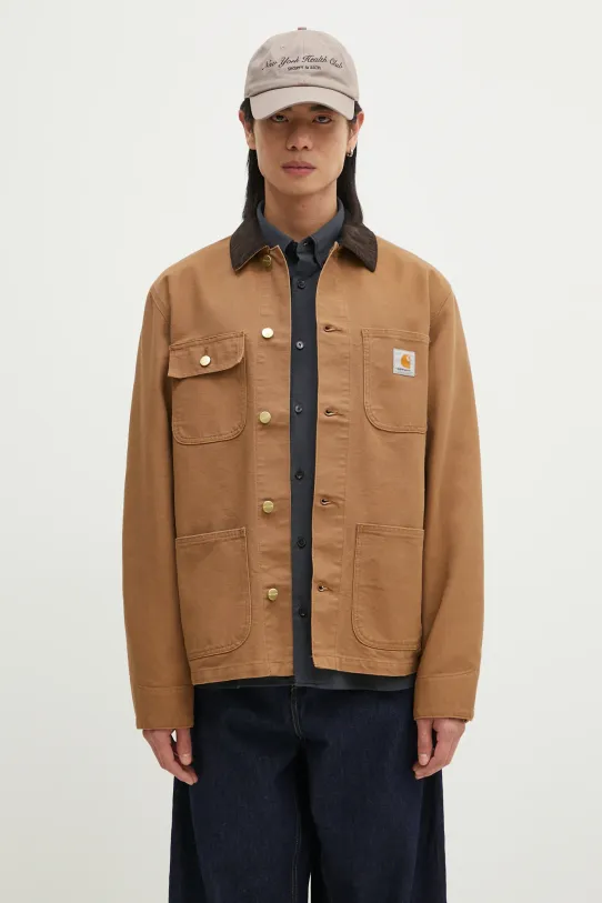 Памучно яке Carhartt WIP Michigan Coat без изолация кафяв I031519