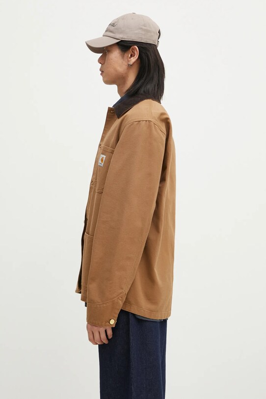 Хлопковая куртка Carhartt WIP I031519 коричневый SS24