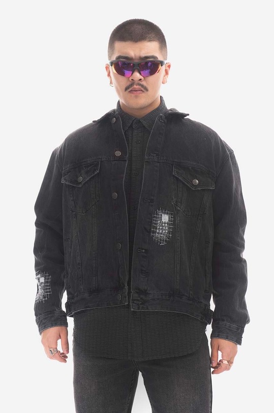 KSUBI kurtka jeansowa Cropped nieocieplane czarny MPS23JK002