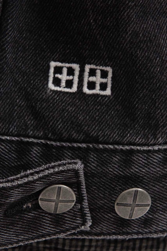 Odzież KSUBI kurtka jeansowa Cropped MPS23JK002 czarny