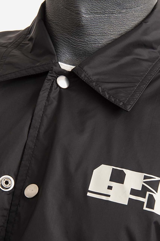 Rick Owens geacă Snapfront negru DU01B7782.NDEP3