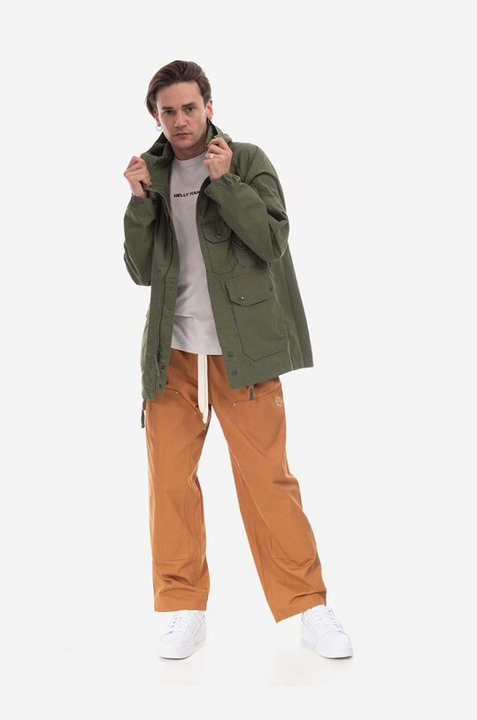 Odzież Engineered Garments parka bawełniana Atlantic 23S1D010.CT010 zielony