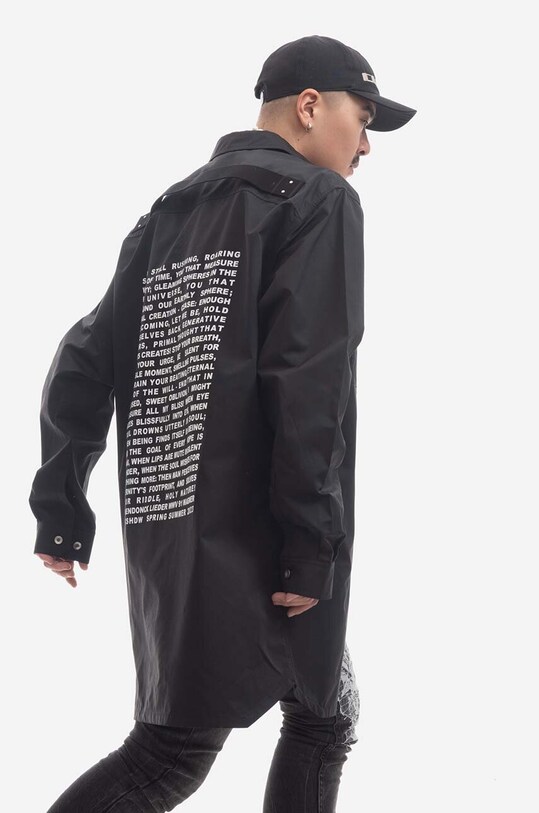 Rick Owens kurtka Woven Jumbo DU01C6753.MUEP3.BLACK czarny SS23