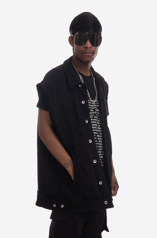 Odzież Rick Owens DRKSHDW bezrękawnik DU01C6762.SDO.BLACK czarny