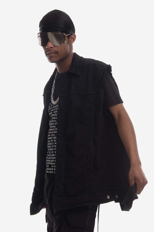 Rick Owens DRKSHDW bezrękawnik czarny DU01C6762.SDO.BLACK