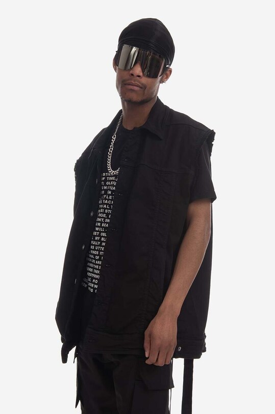 Rick Owens DRKSHDW bezrękawnik DU01C6762.SDO.BLACK czarny