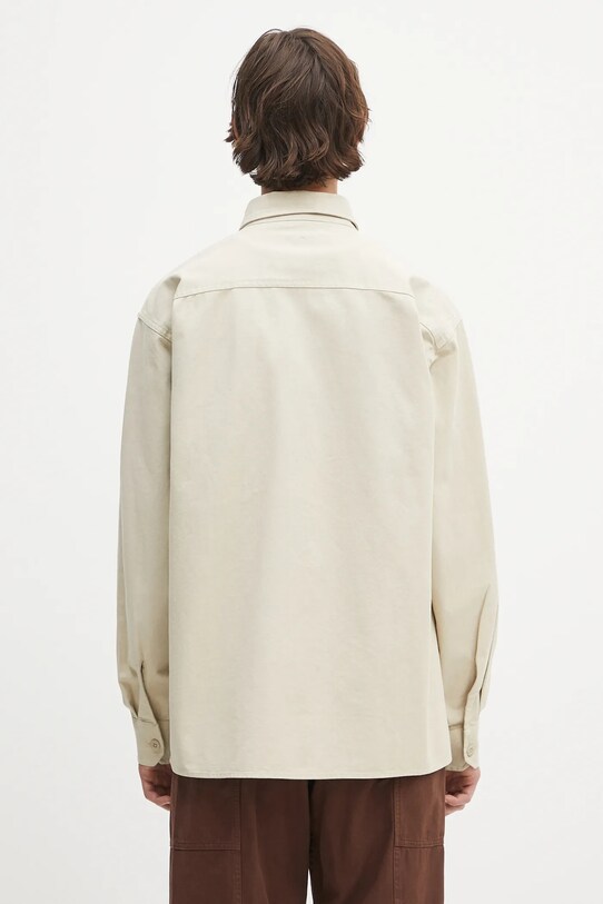 Одежда Хлопковая рубашка Carhartt WIP Reno Shirt Jac I031447.2LPGD бежевый