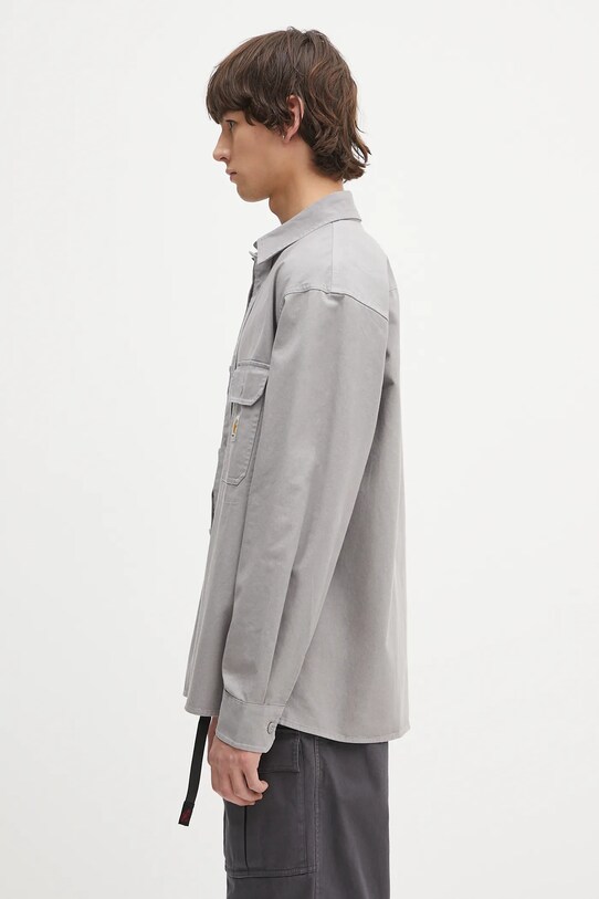 Carhartt WIP koszula bawełniana Reno Shirt Jac I031447. szary SS25