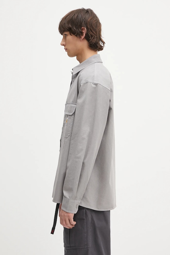 Βαμβακερό πουκάμισο Carhartt WIP Reno Shirt Jac I031447. γκρί SS25