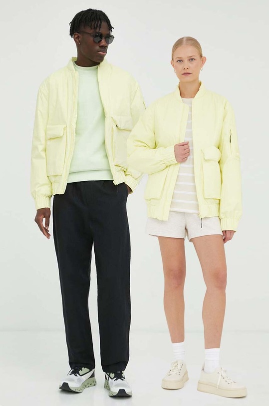 Nepromokavá bunda Rains 15530 Fuse Bomber Jacket přechodné žlutá 15530.39