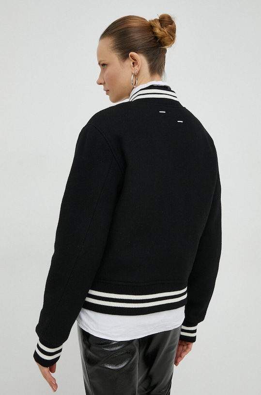 Одежда Шерстяная куртка-бомбер Filling Pieces 81422201863 чёрный