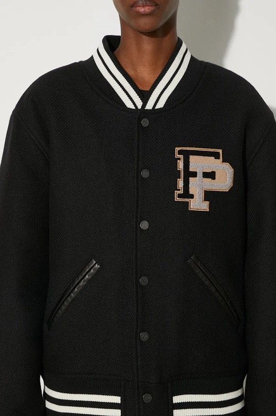 Filling Pieces wool bomber jacket Varsity Jacket black 81422201863