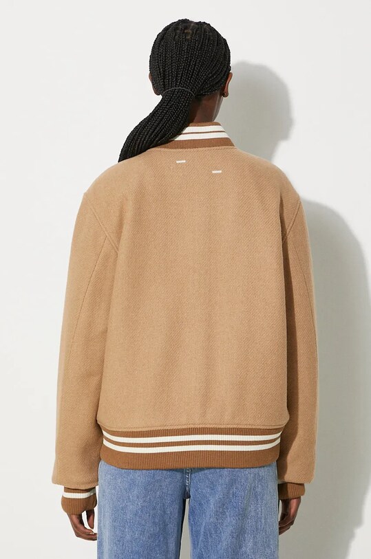 Filling Pieces kurtka bomber wełniana Varsity Jacket 81422209985 brązowy