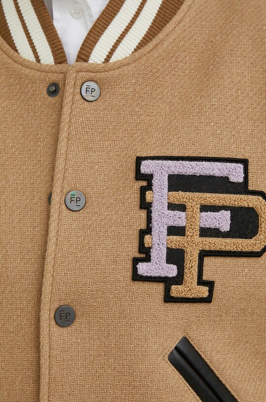 Шерстяная куртка-бомбер Filling Pieces 81422209985 коричневый