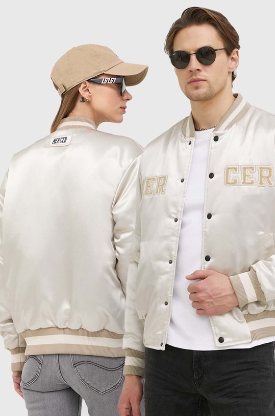 The Mercer Brand kurtka bomber The Mercer Varsity Party bez kaptura złoty MEAP213099