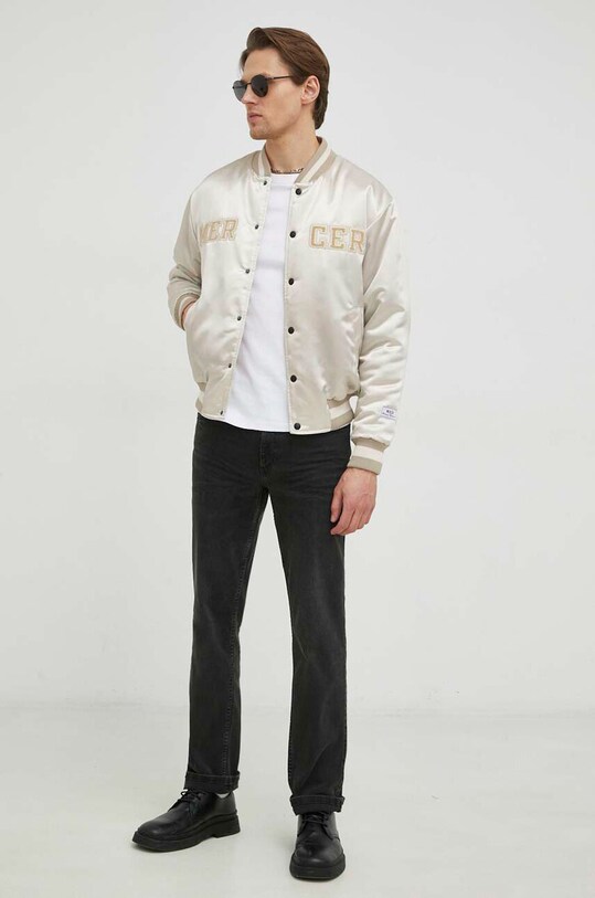 The Mercer Brand kurtka bomber The Mercer Varsity Party MEAP213099 złoty SS23