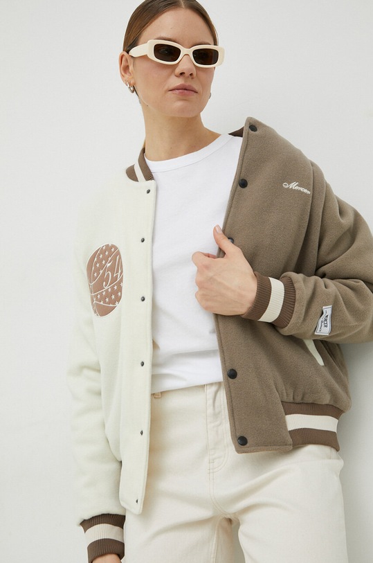 Vlněná bomber bunda The Mercer Brand MEAP231007