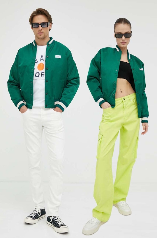 The Mercer Brand geaca bomber cu captuseala verde MEAP231010